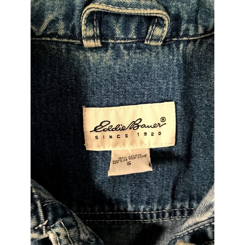 Eddie Bauer Denim Vest Womens sz Small Blue - Picture 3 of 5
